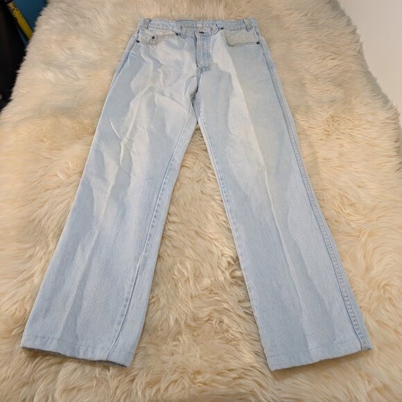 Vintage GWG Light Wash Scrubbies Creased Front High Rise Jeans Size 34x30 - Picture 2 of 16